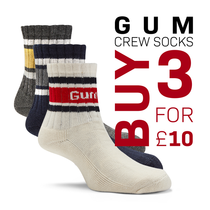 GUM Crew Sock - Women's - Navy & Grey