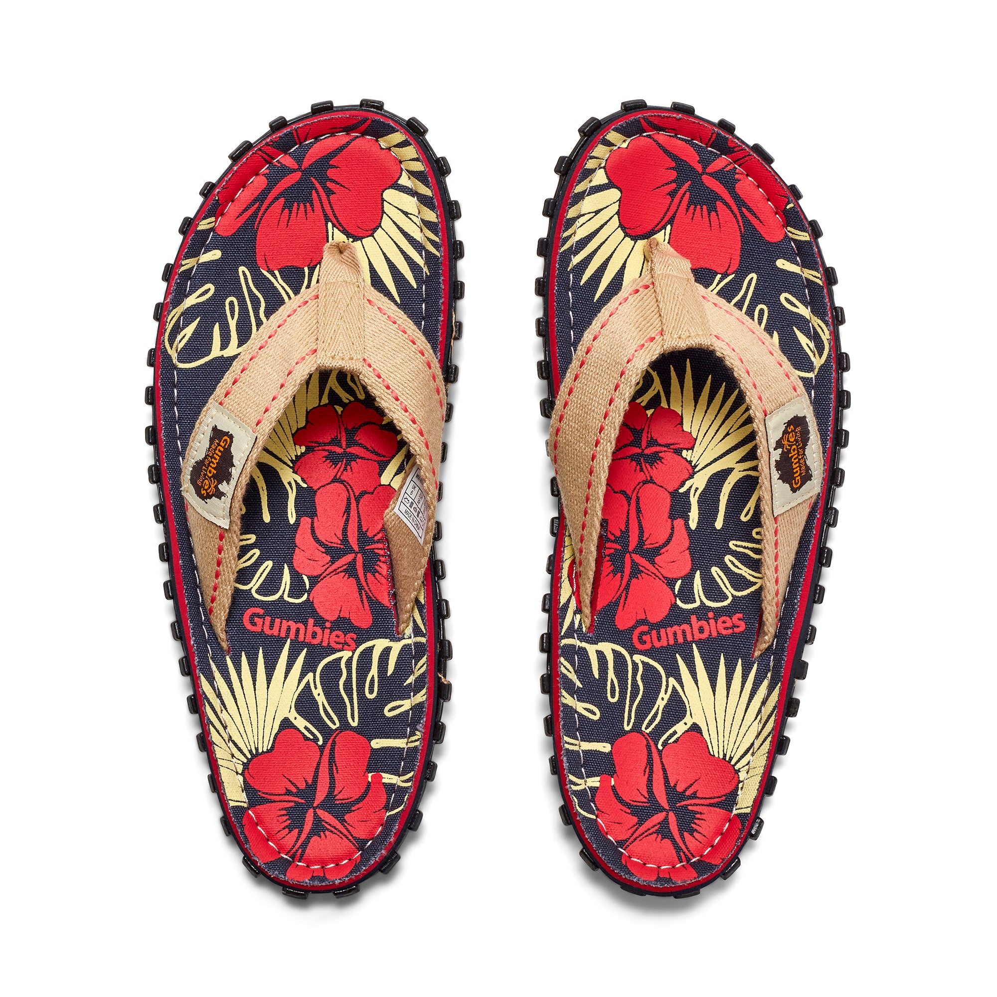 Islander Flip-Flops - Men's - Denim Hibiscus