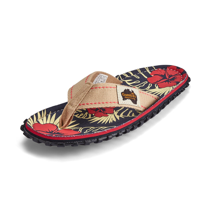 Islander Flip-Flops - Men's - Denim Hibiscus