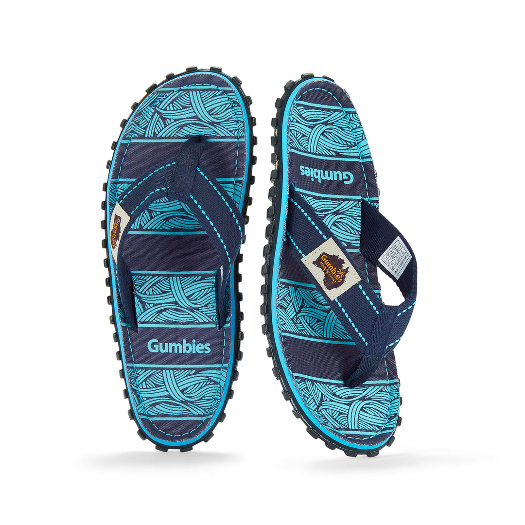 Islander Flip-Flops - Men's - Navy Waves