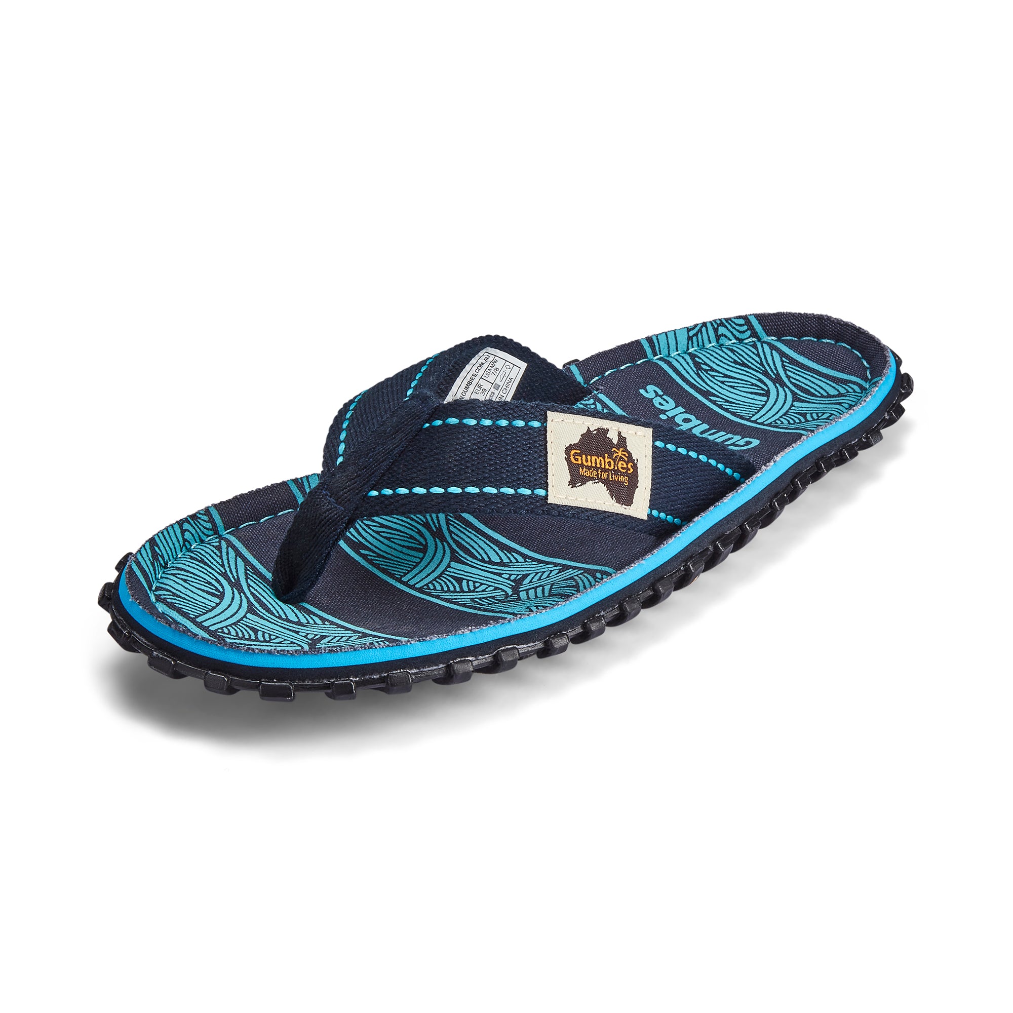 Islander Flip-Flops - Men's - Navy Waves