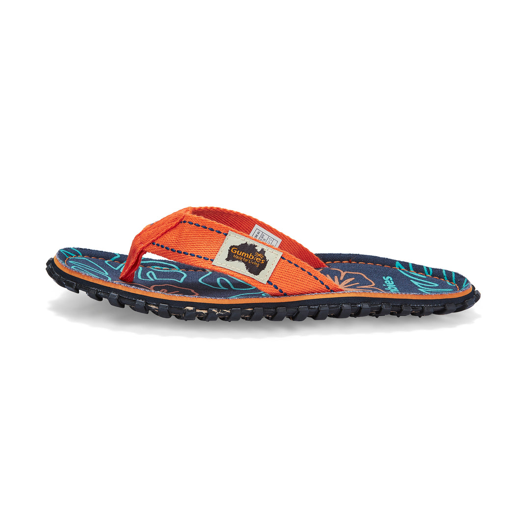 Islander Flip-Flops - Men's - Orange Hibiscus