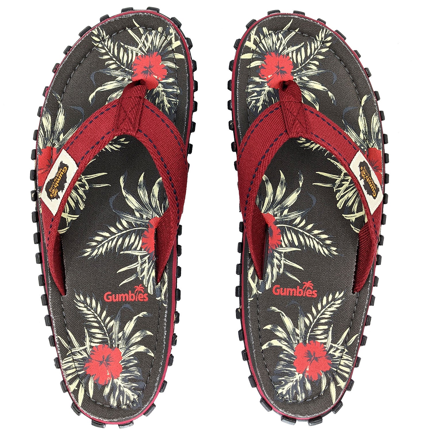 Islander Flip-Flops - Men's - Grey Hibiscus