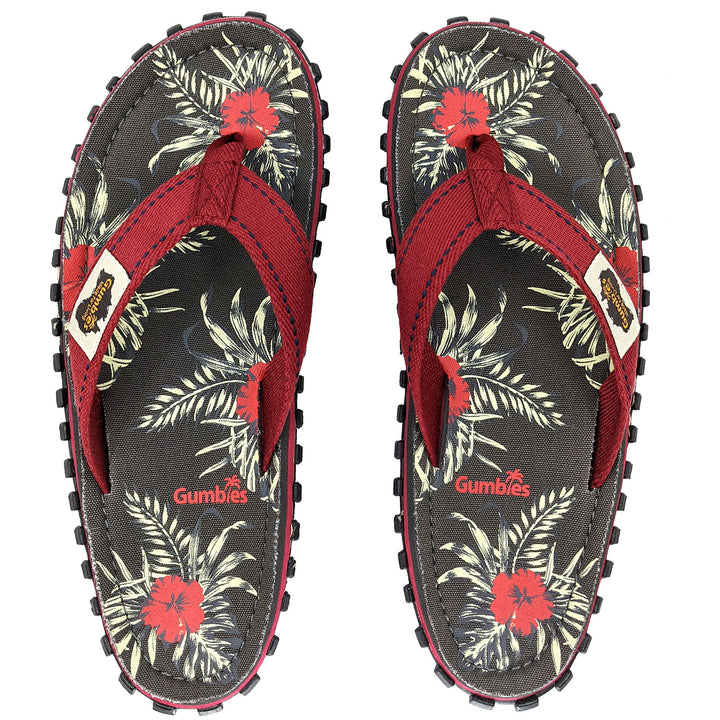 Islander Flip-Flops - Men's - Grey Hibiscus