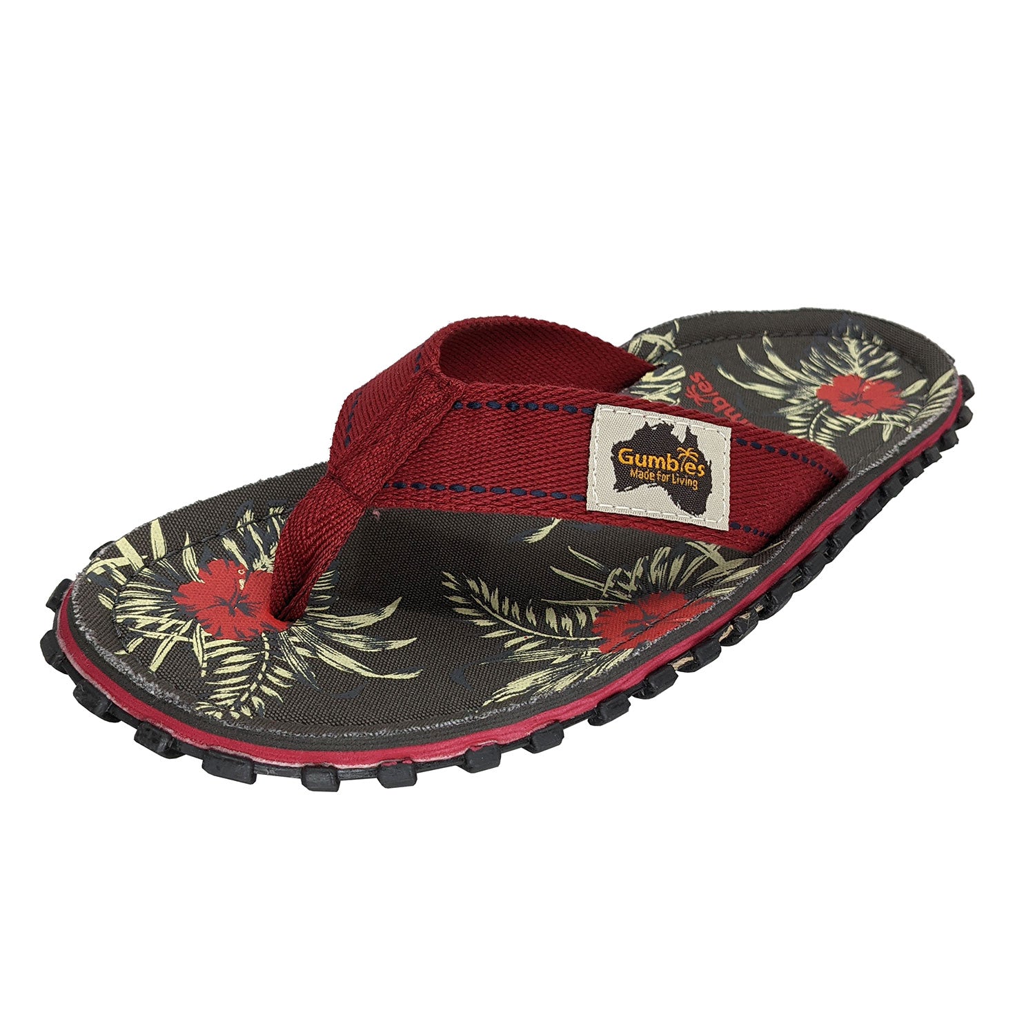Islander Flip-Flops - Men's - Grey Hibiscus