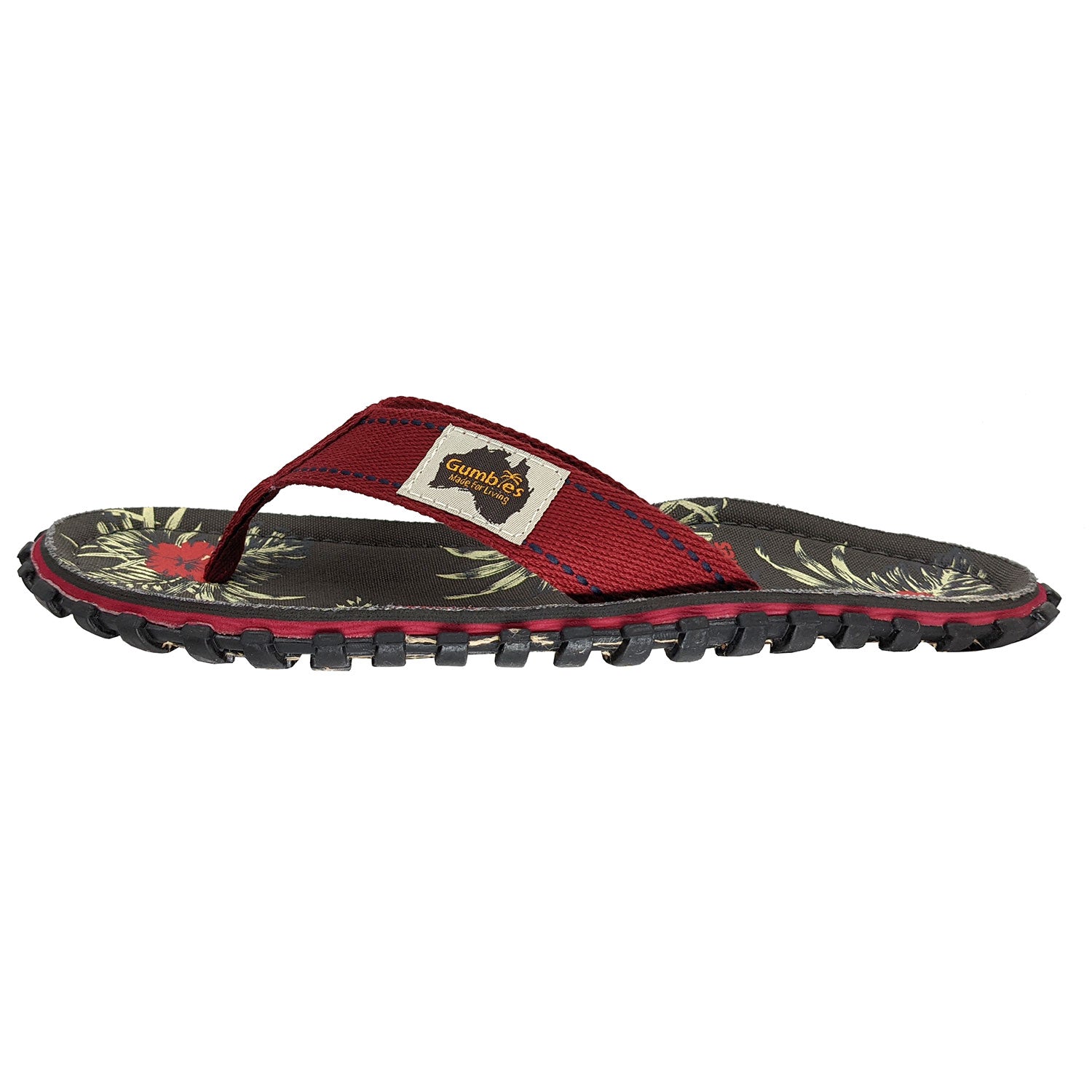 Islander Flip-Flops - Men's - Grey Hibiscus