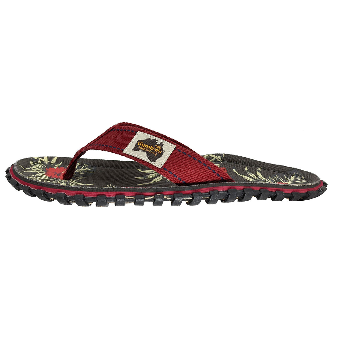 Islander Flip-Flops - Men's - Grey Hibiscus